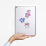 Stickers amovibles Alice in Wonderland, Chat, théière, carte à jouer et champignon, Multicolores - Swarovski, 5689428