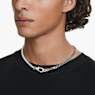 Dextera necklace, Pavé, Crystal pearl, White, Rhodium plated - Swarovski, 5689634