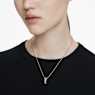 Hyperbola pendant, Mixed cuts, Twist, White, Rose gold-tone plated - Swarovski, 5689788