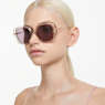 แว่นกันแดด, ขนาดใหญ่ ทรงเหลี่ยม, SK6011, ม่วงอมแดง - Swarovski, 5689798