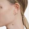 Matrix hoop earrings, Round cut, White, Rose gold-tone plated - Swarovski, 5690669