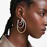 Hyperbola hoop earrings, Mixed cuts, Large, White, Mixed metal finish - Swarovski, 5691618