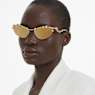 Sunglasses, Cat-eye shape, SKU001, Gold tone - Swarovski, 5691642