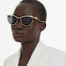 Sunglasses, Oval shape, SK7017, Gold tone - Swarovski, 5691647