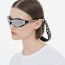 Sunglasses with strap, Swimming shape, Black - Swarovski, 5691733