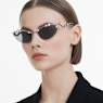 Occhiali da sole, Forma Cat-eye, SKU001, Tono argentato - Swarovski, 5691743