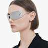 Sunglasses, Mask, Swan, SK7020, Silver tone - Swarovski, 5691744