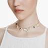 Symbolica choker, Crystal pearl, Moon, infinity, clover, evil eye and horseshoe, Blue, Gold-tone plated - Swarovski, 5692164
