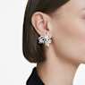Hyperbola ear cuff, Statement, Mixed cuts, White, Rhodium plated - Swarovski, 5692427