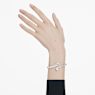 Matrix cuff, Mixed cuts, White, Rhodium plated - Swarovski, 5692527