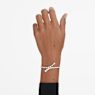 Matrix bracelet, Mixed cuts, White, Rhodium plated - Swarovski, 5693154