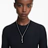Pendentif en Y Dextera, Taille ronde, Sphère et cube, Blanc, Métal rhodié - Swarovski, 5693207