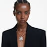Idyllia pendant and brooch, Mixed cuts, Snowflake, White, Rhodium plated - Swarovski, 5693226