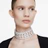 Millenia choker, Octagon cut, White, Rhodium plated - Swarovski, 5696290