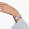 Idyllia bangle, Shell, White, Gold-tone plated - Swarovski, 5696936