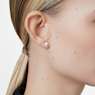 Clous d’oreilles solitaire Eternity, Diamants de synthèse 1 ct tw, Forme ronde, Or blanc 18 carats - Swarovski, 5697773