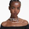 Hyperbola choker, Mixed cuts, White, Mixed metal finish - Swarovski, 5698477