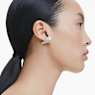 Lucent stud earrings, Pavé, Spike, White, Rhodium plated - Swarovski, 5702789