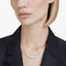 Matrix necklace, Gradient of round cuts, White, Rhodium plated - Swarovski, 5705396