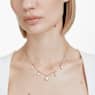 Imber necklace, Mixed cuts, White, Gold-tone plated - Swarovski, 5705463