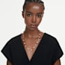 Imber Tennis necklace, Magnetic closure, Mixed cuts, White, Gold-tone plated - Swarovski, 5705481