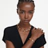 Imber Tennis necklace, Magnetic closure, Mixed cuts, White, Gold-tone plated - Swarovski, 5705481