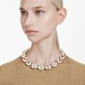 Chroma Tennis necklace, Octagon cut, Multicolored, Gold-tone plated - Swarovski, 5705587