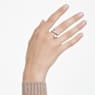 Matrix cocktail ring, Crystal pearl, Round cut, White, Rhodium plated - Swarovski, 5705612