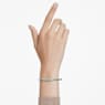 Matrix bangle, Baguette cut, Octagon shape, Green, Rhodium plated - Swarovski, 5705785