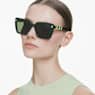 Sunglasses, Square shape, SK6032, Green - Swarovski, 5706555
