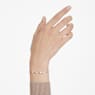 Constella Tennis bracelet, Crystal pearl, Round cuts, White, Rhodium plated - Swarovski, 5707511
