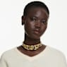 Gema choker, Mixed cuts, Yellow, Gold-tone plated - Swarovski, 5708713