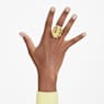 Lucent cocktail ring, Octagon shape, Yellow, Gold-tone plated - Swarovski, 5708782