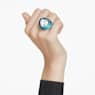 Dulcis cocktail ring, Heart cut, Pavé, Heart, Blue - Swarovski, 5709966