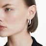Eternity hoop earrings, Lab-grown diamonds 2 ct tw, Round shape, 14K white gold - Swarovski, 5710640