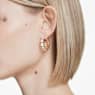 Pendientes de aro Imber, Talla redonda, Blancos, Baño tono oro - Swarovski, 5711483