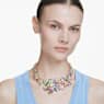 Idyllia necklace, Mixed cuts, Pavé, Flower, Multicolored, Gold-tone plated - Swarovski, 5717157