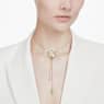 Idyllia Y pendant, Mixed cuts, Flower, Multicolored, Gold-tone plated - Swarovski, 5717158