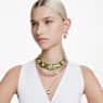 Brincos argola Dulcis, Combinação de lapidações, Multicor, Lacado a dourado - Swarovski, 5719112
