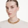 Millenia Tennis necklace, Oversized crystals, Octagon cut, Caramel, Gold-tone plated - Swarovski, 5720911