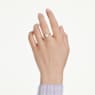 Bague cocktail Stilla Attract, Taille ronde, Blanche, Placage de ton or - Swarovski, 5723330