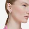 Attract drop earrings, Round cut, Pink, Rhodium plated - Swarovski, 5723565