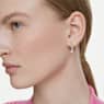 Attract ต่างหูทรงหยดน้ำ, เจียระไนทรงลูกแพร์, ชมพู, เคลือบโรเดียม - Swarovski, 5723566