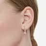 Attract ต่างหูทรงหยดน้ำ, เจียระไนทรงลูกแพร์, ชมพู, เคลือบโรเดียม - Swarovski, 5723566