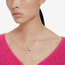Bella V pendant, Round cut, Pink, Rhodium plated - Swarovski, 5724289