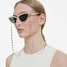 Sunglasses, Cat-eye shape, Chain, Gray - Swarovski, 5724499