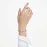 Matrix bangle, Baguette cut, Knot, White, Rhodium plated - Swarovski, 5727117