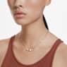 Constella necklace, Crystal pearl, Round cuts, White, Rose gold-tone plated - Swarovski, 5729504