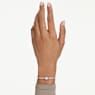 Bracelete Tennis Matrix, Combinação de lapidações, Branca, Lacado a rosa dourado - Swarovski, 5730706