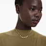 Constella necklace, Mixed cuts, Green, Gold-tone plated - Swarovski, 5732247
